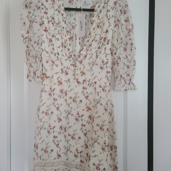 Reformation Floral Mini Dress Size 2 - Picture 5 of 6